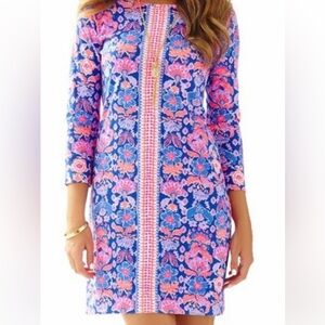 Lilly Pulitzer Marlowe Blue and Pink Floral Dress